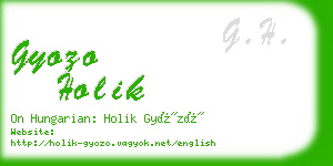 gyozo holik business card